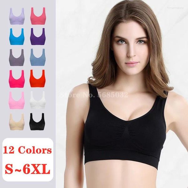 Soutien-gorge Sexy pour femmes Push Up Bralette taille soutien-gorge sport sommeil actif sans couture coton facile confort 5XL 6XL haut