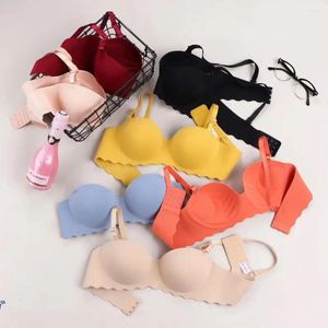 Soutien-gorge sexy push-up sous-vêtements sans couture pour femmes, couleur unie, lingerie sans fil intégrée, bretelles convertibles, brassière