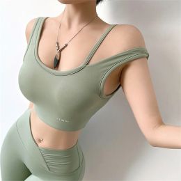 Bras Sexy Shockproofproping Sports Fitness Yoga Bra Femmes Agoureuse enracineuse Stressable Athletic Running Workout Crop Top