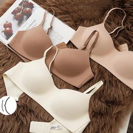 Bras Sexy para mujer para mujeres lencería belleza belleza de belleza soporte superior no alambre de coso sólido comodidad femenina femenina