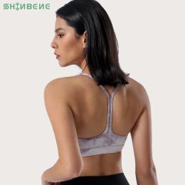 Bras Shinbene Dream Tie Dye Naked Feel Workout Gym Yoga Bras Femmes Push Up Fitness Athletic Exercice Sport Bras Top Brassiere