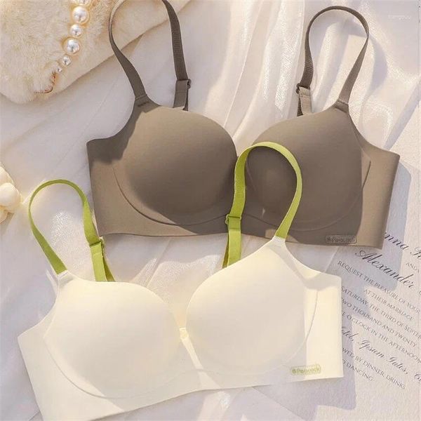 Sujetadores suaves sin costuras Para Mujer, Push Up, belleza, espalda, sin aros, ropa interior negra, Bralette, sujetadores Para Mujer, lencería Soutien Gorge