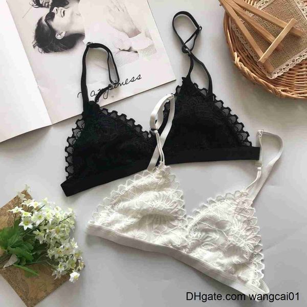 Sujetadores SP CITY Summer Sexy Lace Tube Top Mujeres Hollow Out Bratte Thin Chest Girl Bras Seamss Lencería transparente Ropa interior francesa 4113