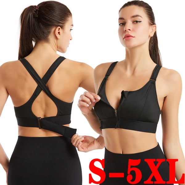 Bras Sports Bra Crop Top Fiess Women Sportswear Feminin Sport Top Bras pour Fiess Gym Female sous-vêtements Sports Run Bra Top S5xl