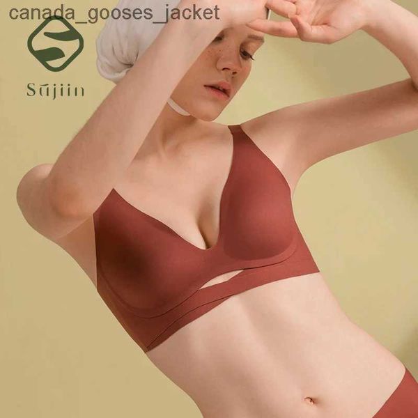 Sujetadores SUJIIN, sujetadores sexys, Bralette para mujeres de pecho pequeño, sujetadores push-up inalámbricos sin costuras con relleno, ropa interior cómoda, lencería BhC24318