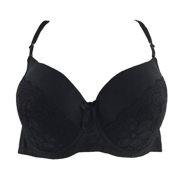 Bras Super Big Cup Bra Dd Ddd E F Poliéster sin forro Nylon Fl Erage Con aros de apoyo Talla grande Brassiere 40-48 BH Z10 Drop Deliver Dhujv