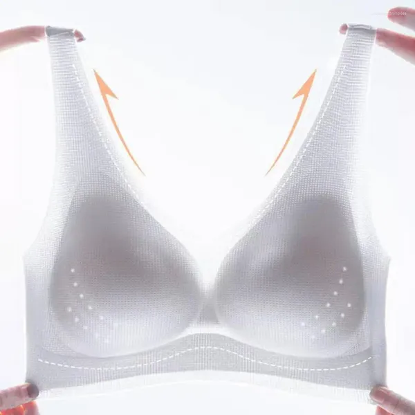 Bras Bralette que absorbe el sudor Cómodo seda de hielo para mujeres Thin Push Up Ocio con diseño de espalda de belleza Ropa de todo el día