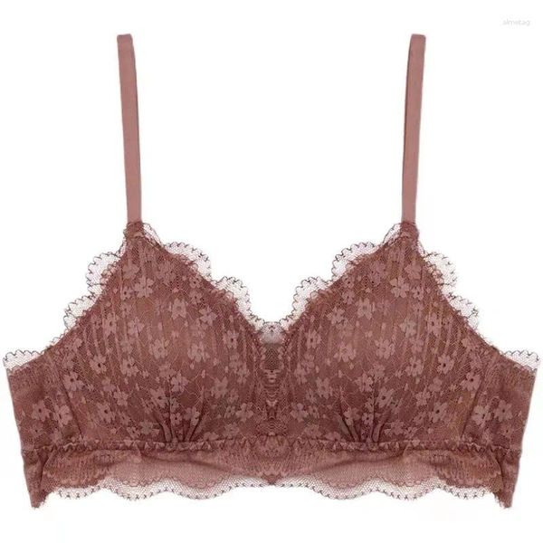 Bras Sweet Girl Lace Fairy Style Underwear Femmes mince tasse petite poitrine Gathering Underclothes Sexy confortable triangle français