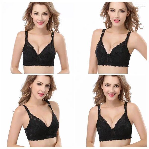 Bras Transparentes Big Bust sujetador 34 36 38 40 42 44 46 B C D CUPE MUJER Sexy Women How Out Insimates Push up Lingerie C306