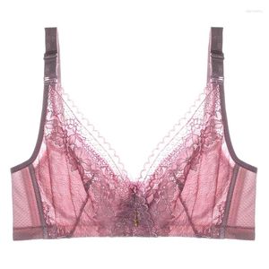 BRAS Ultra-mince Plus Taille Soutien-gorge Coupe complète avec soutien supérieur à armatures Seins froncés Gros MM Gros seins Petits sous-vêtements 42E 44E