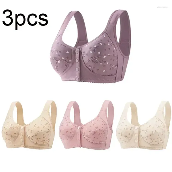 Bras Underwear Bray Lingería en forma de U 3 PCS/Set Cierre delantero Confortable Confortable Algodón sin algodón Baleta de espalda Mujeres de hombro