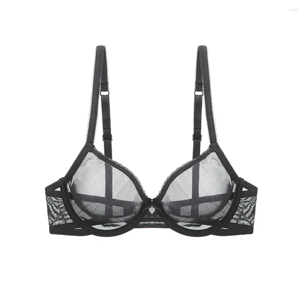 Soutien-gorge Vgplay Hollow Mesh Femmes Soutien-gorge Sexy Voir à travers des sous-vêtements transparents et des bretelles en dentelle Fashion pour