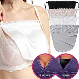 Soutiens-gorge Taille Ventre Shaper Femmes Été Clip-On Floral Noir Blanc Dentelle Mock Camisole Soutien-Gorge Insert Clivage Couverture Superposition Panneau Gilet Enveloppé Poitrine Bandeau YQ240203