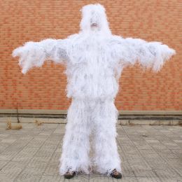 Bras Blanco Nieve Camor Suit Ghillie Suit Yowie Sniper Tactical Tactical Camoflage Traje para cazar pájaros