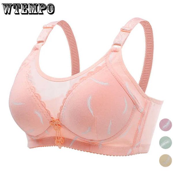 Soutiens-gorge sans fil soutien-gorge push-up pour femmes grande taille sous-vêtements sans couture 42 B C grand corset de poitrine transparent sexy dentelle bralette lingerie P230417