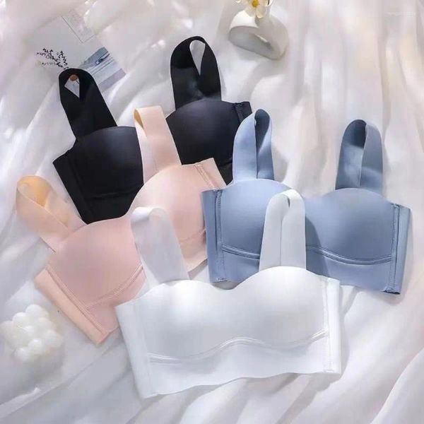 Bras Sujetador inalámbrico para mujer Anti-flacidez Pequeño busto grande Push Up Bralette Cobertura completa Balconette fino