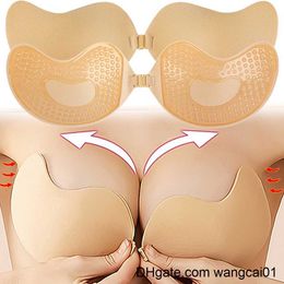 Bras Mujeres Push Up Bra Adhesivo Pasty Strapss Bras Rsab Nipp Cubierta Etiqueta Parche Vestido de novia Lencería Sujetador de silicona Relleno 4113