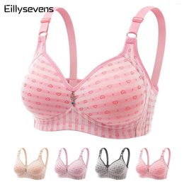 Bras de soutien-gorge pour le soutien-gorge pour femmes et rassemblé des seins auxiliaires sans anneaux d'acier tous les jours confortables mignons imprimés