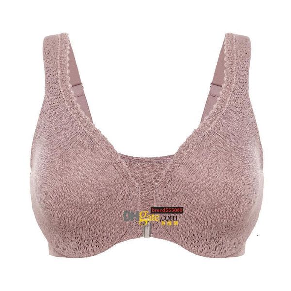 Soutien-gorge en dentelle avec fermeture à l'avant pour femme Soutien-gorge grande taille à armatures Sans doublure Couverture complète