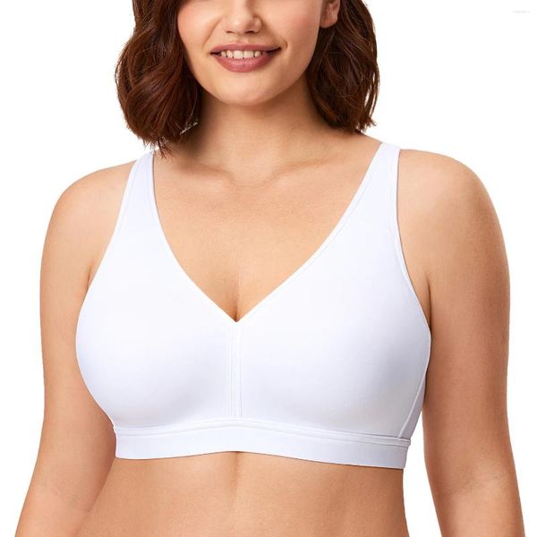 Soutien-gorge sans couture pour femmes, grande taille, soutien sans fil, confort, sans rembourrage, fil lisse, Lingerie B C D DD E F G