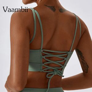 Soutien-gorge de sport pour femmes, dos ouvert, hauts d'entraînement pour femmes, soutien-gorge Push Up, sous-vêtements Sexy, soutien-gorge de sport de Yoga, gilet avec coussinet, haut de gymnastique