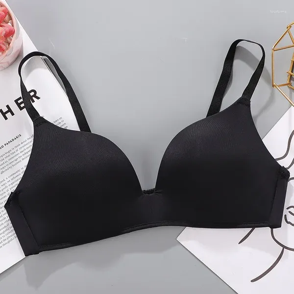 Soutien-gorge sans couture pour femmes, sous-vêtements Sexy sans fil, Push-Up, pour étudiantes, respirant, fin, 12 couleurs, froncé