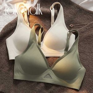 Bras Women Sexy Bras DP V-Neck Solid Color Underwear Nadeloze bras Hollow Out Bralette Girls Brassiere Vrouw Breathable Lingerie Y240426