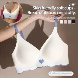 Bras Vrouwen Sexy Leuke 3/4 Cup Naadloze Bralette vrouwen Effen Kleur Beha Zachte Draadloze Diepe V-hals Lingerie voor Vrouwelijke