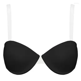 Soutien-gorge Sexy pour femmes, soutien-gorge en V profond, taille 30 32 34 36 38 40 42 44 A B C D DD E, bonnets sans bretelles, Push Up, dos nu ajusté, Invisible