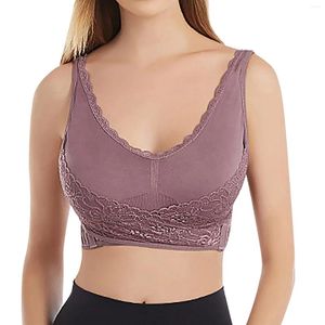 Bras Vrouwen Sexy Push Up Corset Front Cross Side Gesp Kant Draadloze Naadloze Slanke Vorm Ondersteuning Beha Ondergoed Vest