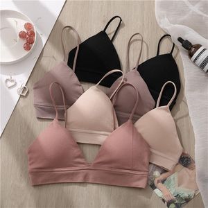 Soutiens-gorge femmes sexy sans couture col en V profond femme sous-vêtements respirants push up u dos brassière rembourré sans fil intimes lingerie