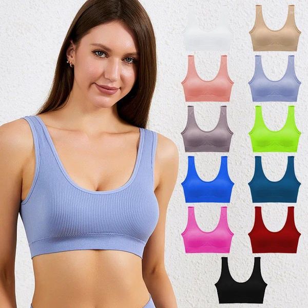 Bras Femmes Sexy Sexicless Bra rembourrés Push Up Up Up Tobe Top Fire Gire Sous-vêtements Backless Brassiere Femelle Fitness Crops Tops