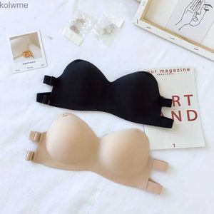 Beha's Vrouwen Sexy Siliconen Bh Ademend Push-up Bh Naadloze Draadvrije Strapless Bh's Effen Sexy Lingerie Bruiloft Gezellige Onzichtbare Bh's YQ240203