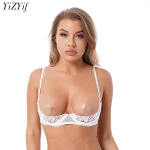 Soutien-gorge à armatures pour femmes, 1/4 bonnets, Push-Up, étagère, poitrine nue, haut, Bralette, balconnet sans doublure, brassière, sous-vêtements