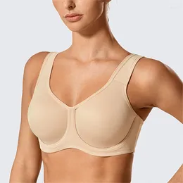 Bras Womens High Impact Sports Bra Double couche max Contrôle non rembourré sous-à terre 34 36 38 40 42 44 46 48 C D DD E F G H I