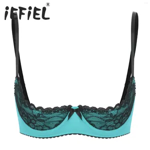 Soutien-gorge en dentelle pour femmes, hauts de soutien-gorge, Lingerie sexy, bretelles Spaghetti réglables, demi-tasse, Push Up, balconnet, sous-vêtements