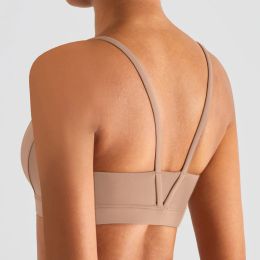 Bras Wyplosz 2022lulu Nakedfeel Women Fitness Bra Sexy Sports Colls Back Back Beauty Yoga Vest avec poitrine amovible Leica