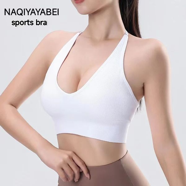 Soutien-gorge Yoga Sports Bra Sous-vêtements Antichoc Sexy Spandex Sweat Absorbant Gym Élastique Femmes Top Sportswear 231215