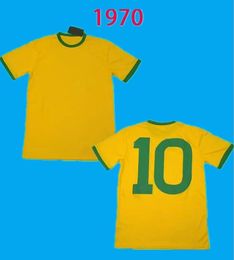 Brasil 1970 Jerseys Bele 1998 Retro #10 Pele Pele Classic Carlos Romario Soccer Jersey XXL Camisa de Futebol