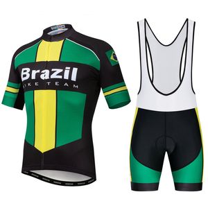 Brasil heren fietspak kleding fiets jersey sets fiets skinsuit shirt zomer ademend anti-uv MTB sportwear Ropa ciclisme 220323