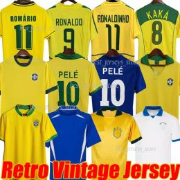 Brasil retro soccer jerseys PELE Ronaldo 1970 57 58 84 85 88 91 93 94 98 00 06 10 Ronaldinho KAKA R. CARLOS camisa de futebol BraziLS RIVALDO classic vintage football sh nb2