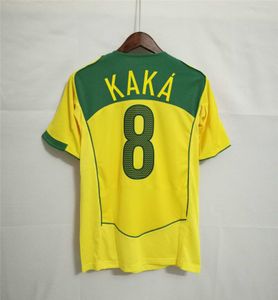 BRASIL RETRO SOCKER JIRES RONALDO 1957 85 88 91 93 94 98 00 02 04 06 12 RONALDINHO KAKA R. Carlos Camisa de Futebol Brazils voetbalshirt