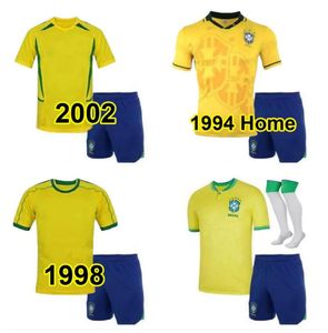 Brazilië retro voetbalshirts Ronaldo 94 98 00 02 04 06 Ronaldinho KAKA R. CARLOS camisa de futebol Brazilië voetbalshirt RIVALDO klassieke vintage Jersey 2024 VINI JR kinderen