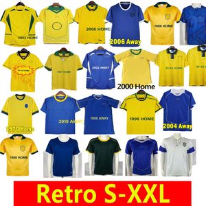 Brasil Vintage jersey ROMARIO RIVALDO BraziLS CARLOS Ronaldinho camisa de futebol 1998 Ronaldo KAKA 2006 2000 1994 1970 1957 1950 PELE Retro voetbalshirts