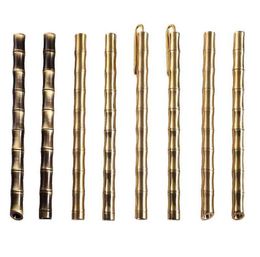 Brass Ballpoint Pens Bamboo Style Luxury Metal Writing Pen Office Business School Party Gunsten Gold Custom Logo
