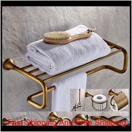 Ensemble d'accessoires de salle de bain en laiton, porte-papier en bronze antique, porte-serviettes, porte-brosse de toilette, porte-serviettes ensemble de quincaillerie de salle de bain Wmswe Adv1E