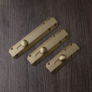 Perno de latón antiguo de 3/4/5 pulgadas, pestillo para muebles, cerradura de puerta de madera, hebilla de seguridad para ventana de Hotel, pieza de Hardware para oficina y hogar