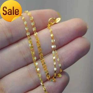 Koperen ketting groothandel leverancier bruiloft sieraden gouden ketting vrouwen 18k vaste gouden ketting 18 inch lengte /