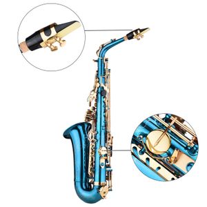 Laiton gravé Eb E-Flat Alto Saxophone Sax Abalone Shell Boutons avec étui Gants Chiffon de nettoyage Graisse Ceinture Brosse