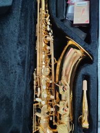 Saxophone ténor professionnel en laiton plaqué or, clé B, sensation la plus confortable, tonalité de qualité professionnelle, instrument de jazz ténor 01